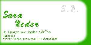 sara meder business card